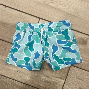 World Wide Sportsman Kids Blue Patterned Shorts